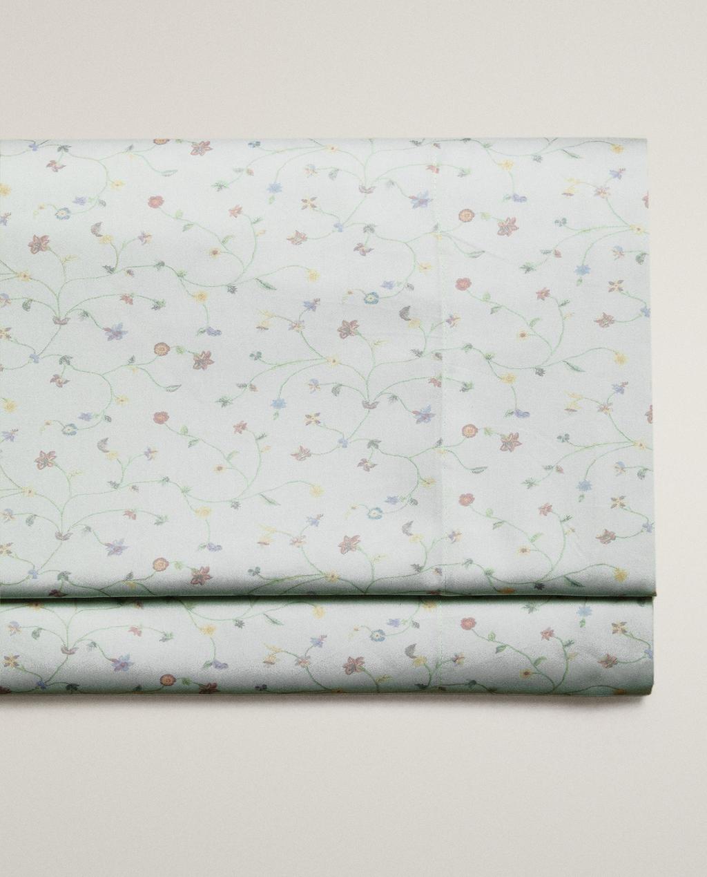 DRAP DE DESSUS SATIN MINI FLEURS