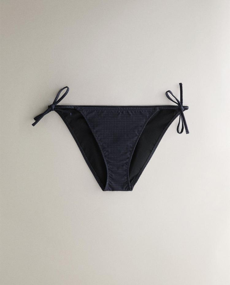BIKINITRUSSER MED VICHY-TERN OG BINDEBÅND