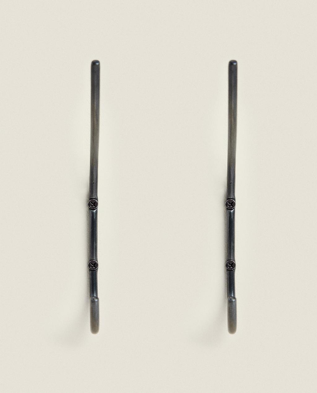 다크톤 마감 대형 메탈 후크 세트(2개입)