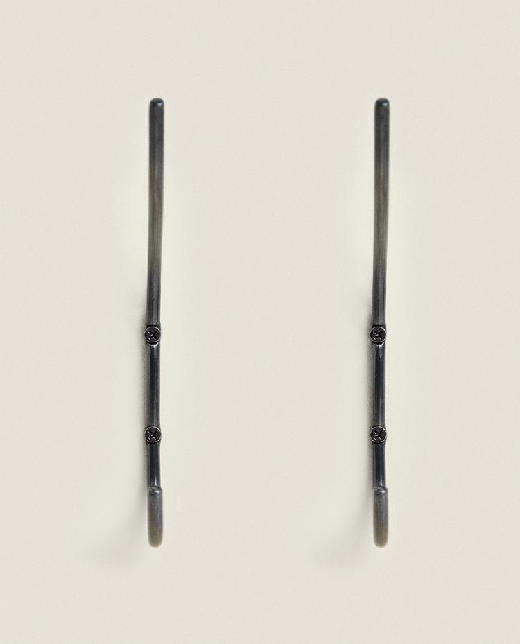 LARGE DARK METAL HOOK PACK (PACK OF 2)