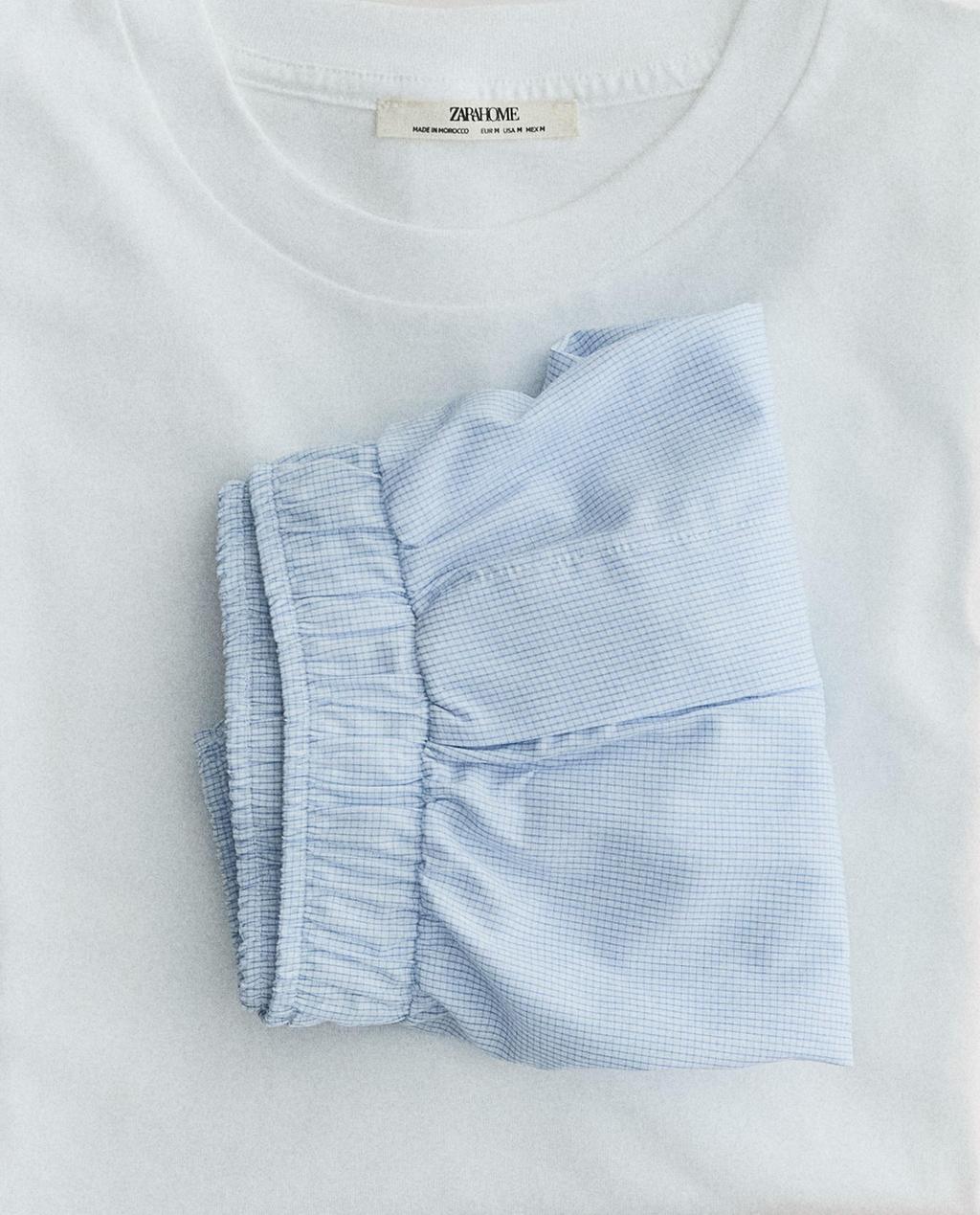 CHECK T-SHIRT AND SHORTS SET