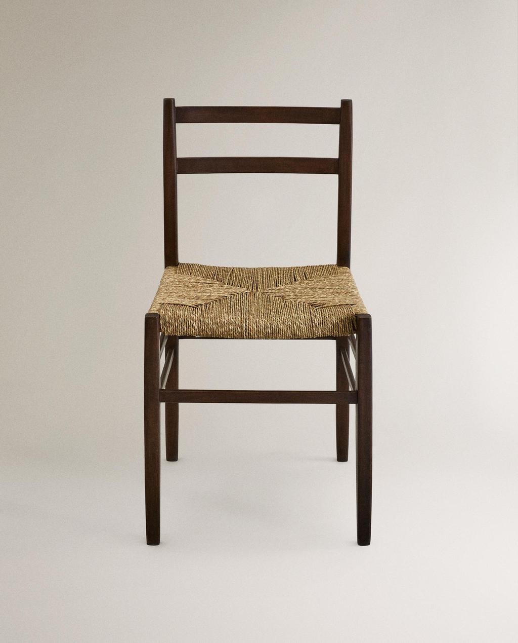 SILLA MADERA TRENZADA