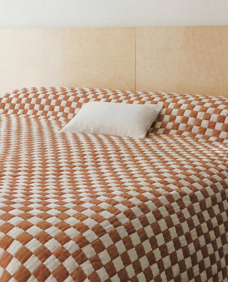 ÉDREDON COTON CARREAUX