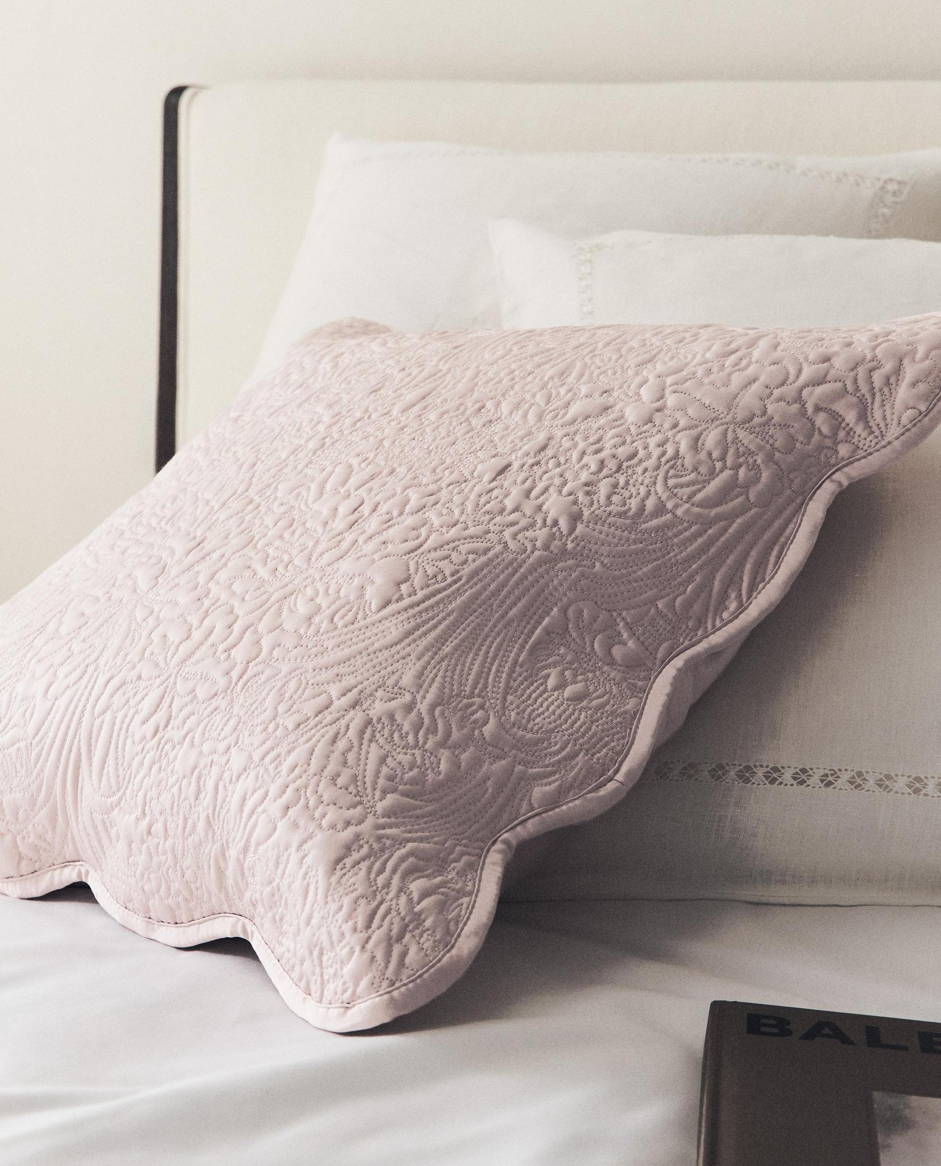 HOUSSE DE COUSSIN FLEURS ET VAGUES