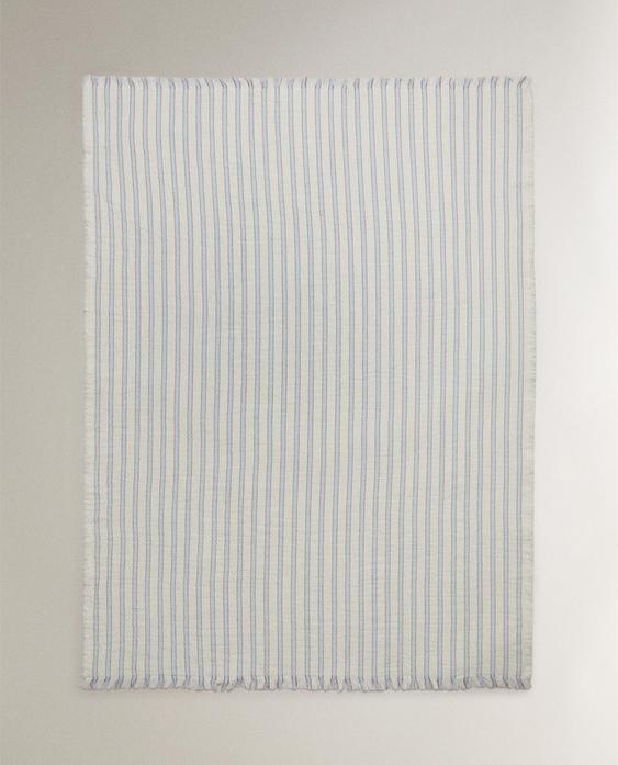 STRIPED MUSLIN BABY BLANKET