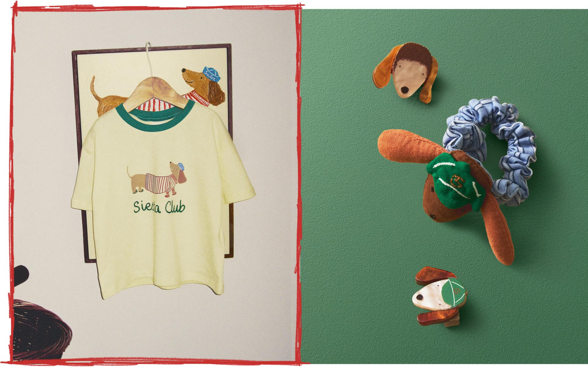 KIDS' PYJAMAS, HAIR CLIPS AND SCRUNCHIE