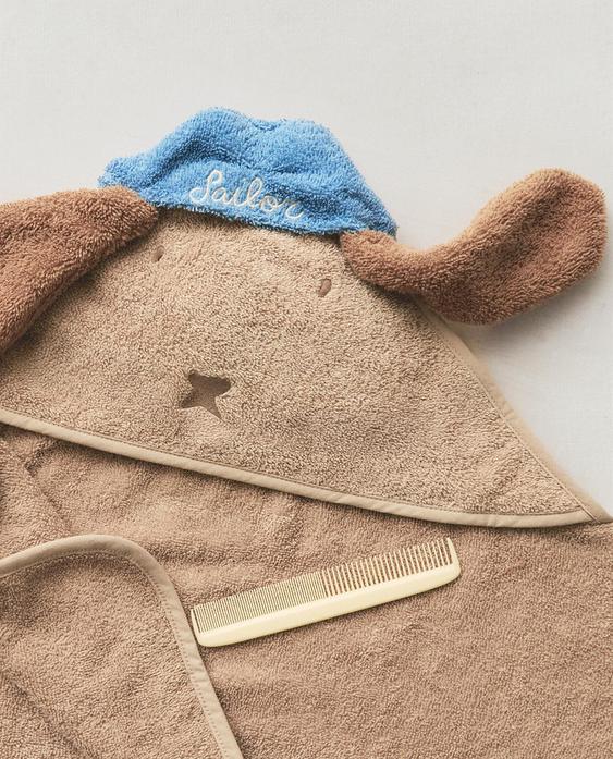 SERVIETTE DE BAIN CAPUCHE CHIEN