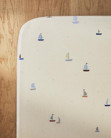 DRAP-HOUSSE ENFANT COTON BATEAUX