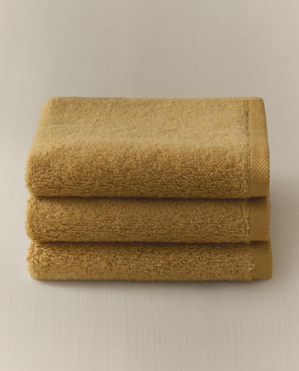 CONJUNTO DE TOALHAS DE LAVABO EM ALGODÃO PREMIUM (CONJUNTO DE 3)