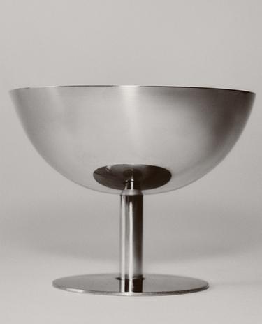 SILVER STAINLESS STEEL SHORT GLASS