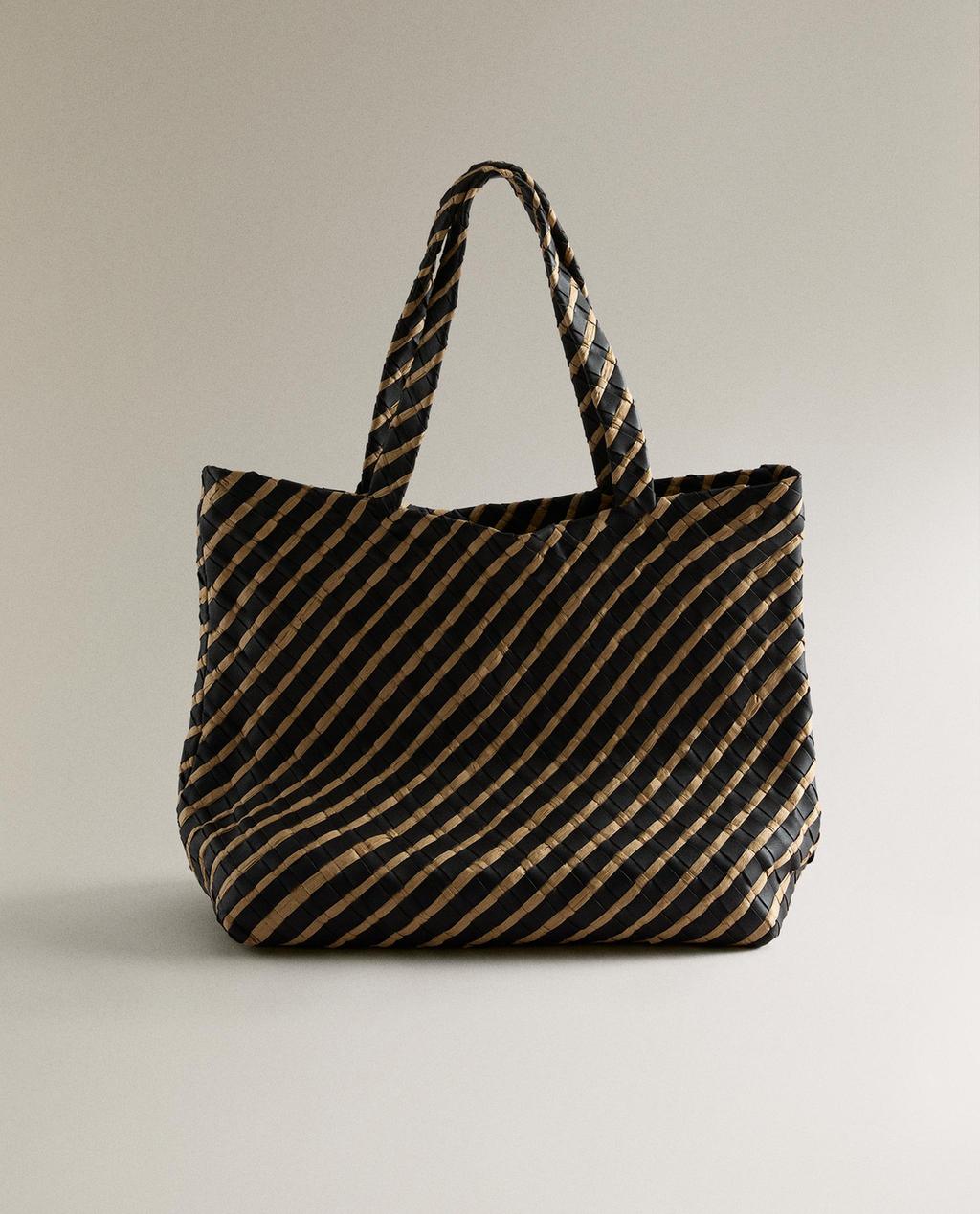 BRAIDED LEATHER TOTE BAG