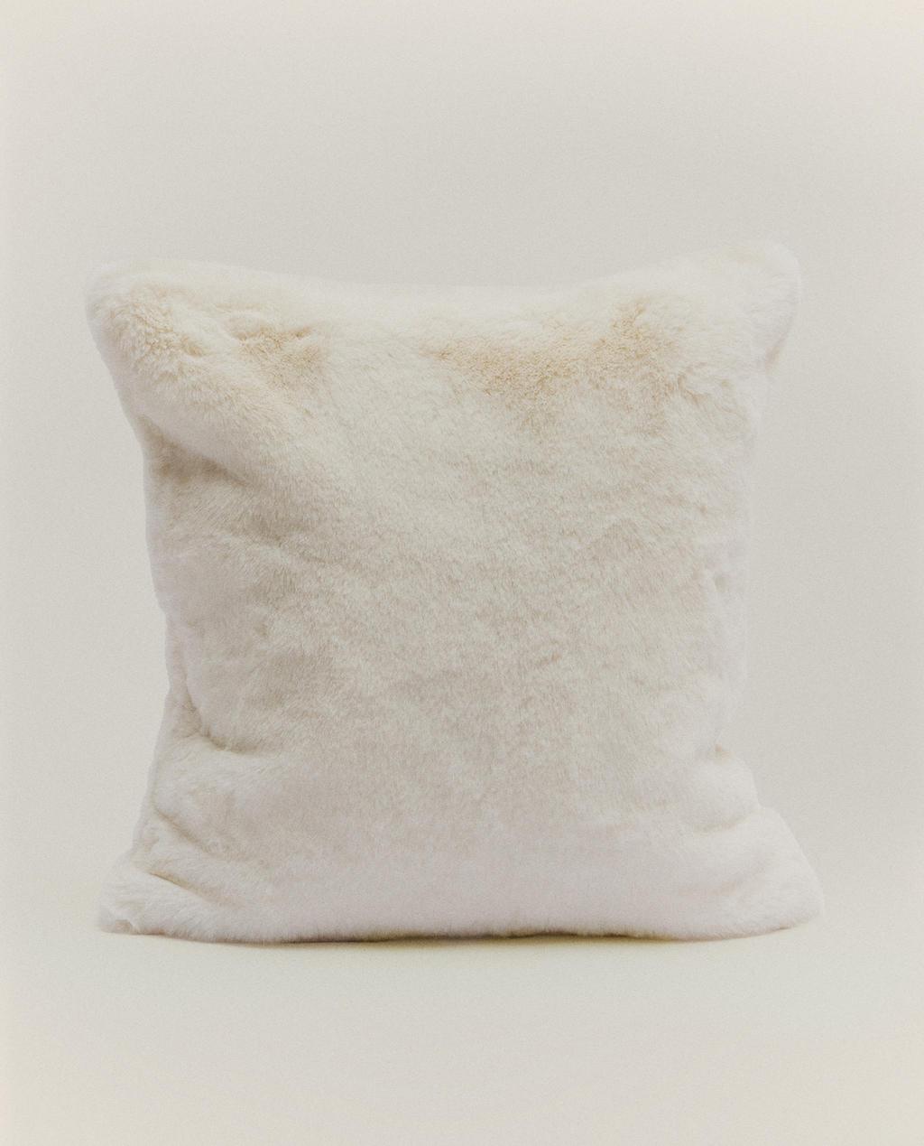SHORT FAUX FUR CUSHION COVER