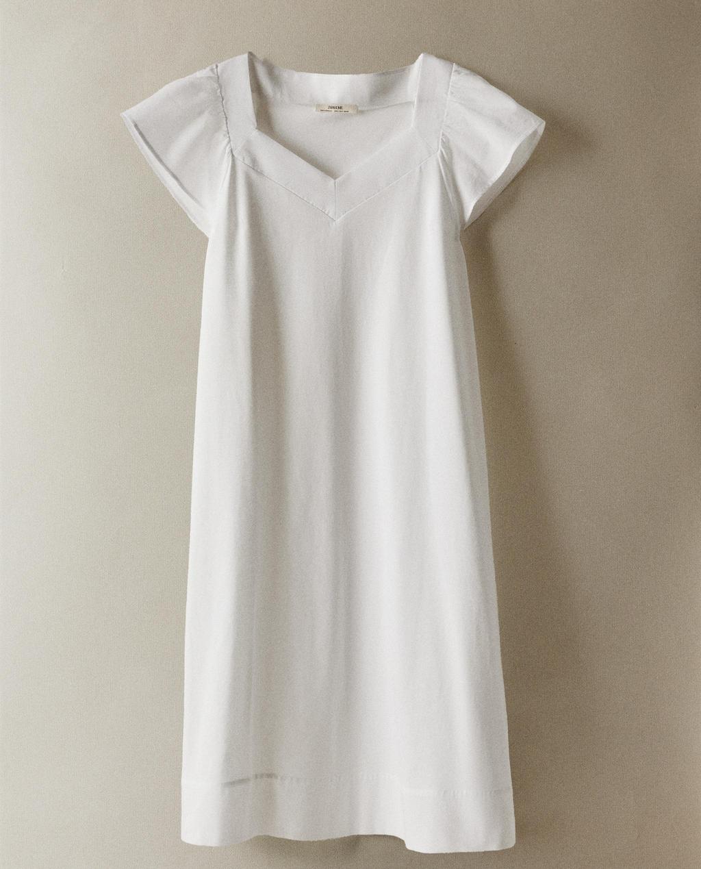 V-NECK SHORT SLEEVE NIGHTDRESS