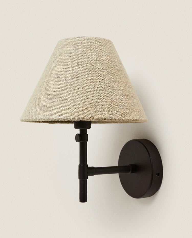 LAMP | WALL LIGHT WITH LINEN LAMPSHADE