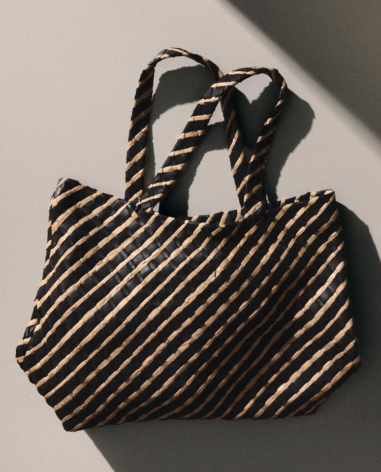 PLETENA KOŽNA SHOPPER TORBA