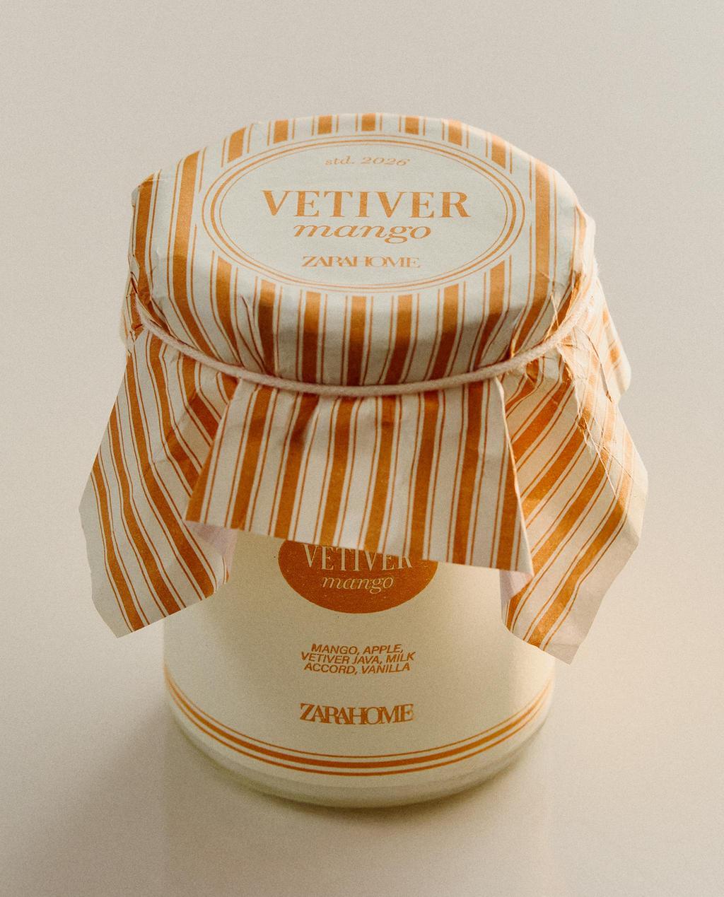 (130 G) VETIVER MANGO SCENTED CANDLE