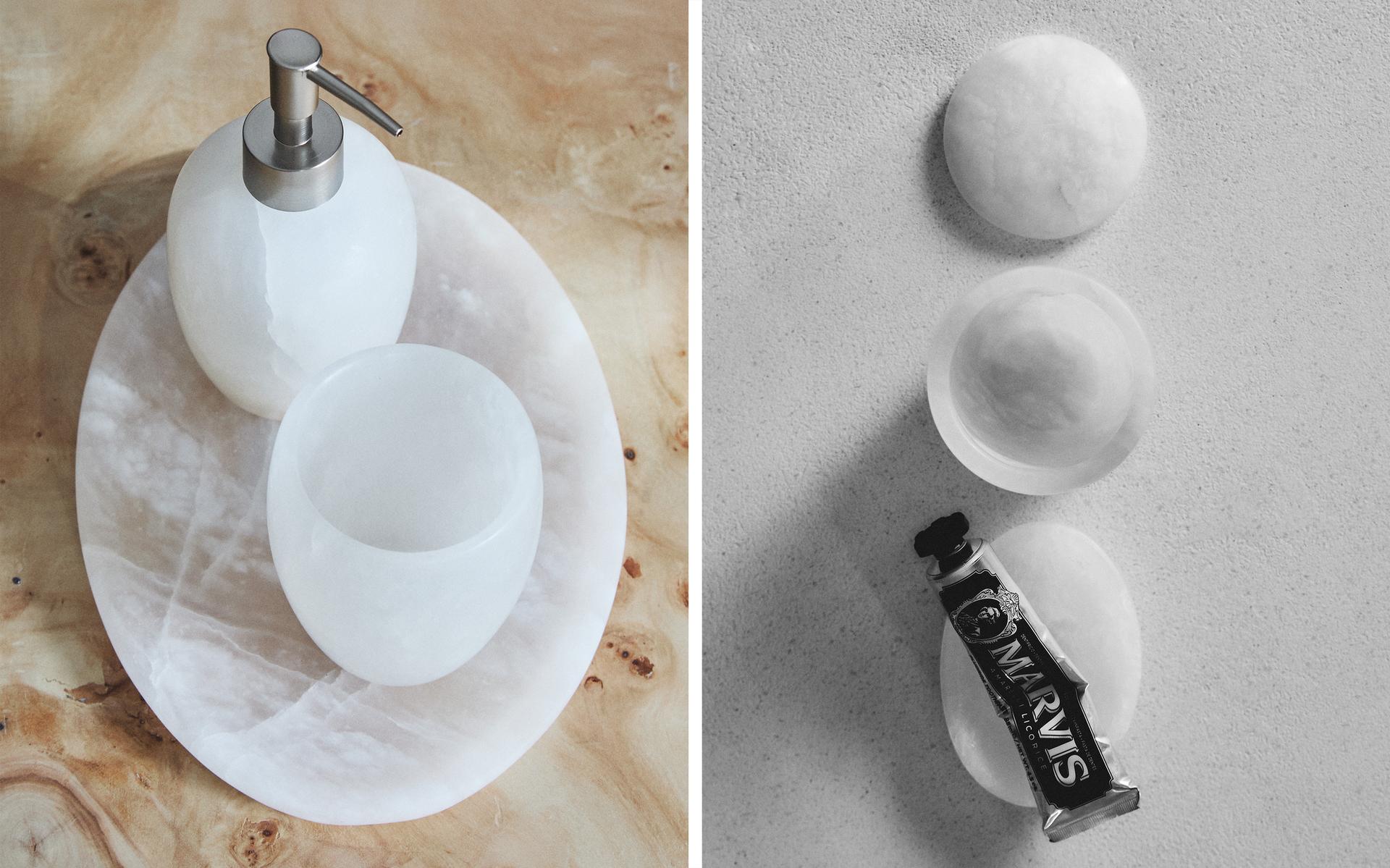 ALABASTER BATHROOM SET