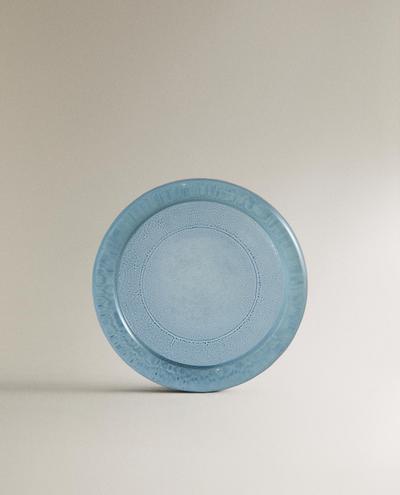SEIFENSCHALE AUS BLAUEM, DURCHSICHTIGEM GLAS