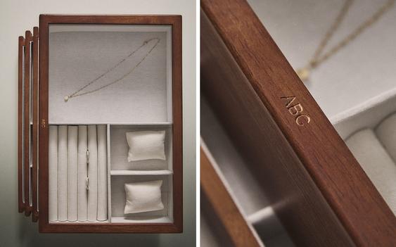 LARGE WOODEN JEWELLERY BOX