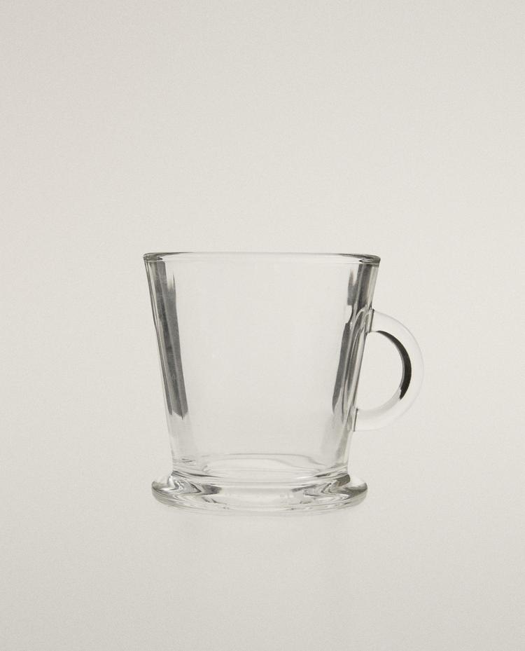 TRANSPARENT GLASS CAPPUCCINO CUP