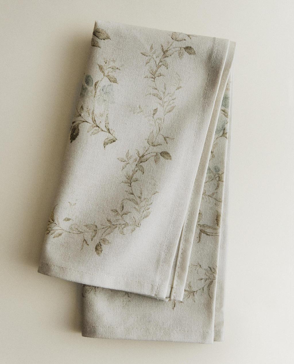 GUARDANAPOS COM ESTAMPA VEGETAL (CONJUNTO DE 2)