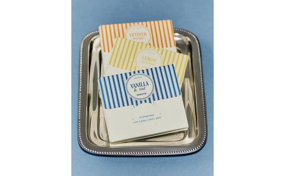 VETIVER MANGO, CANDIED LEMON AND VANILLA & NUT CAR AIR FRESHENERS