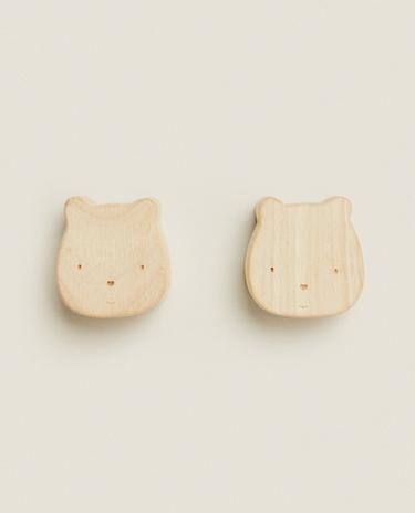 PACK OF KIDS' BEAR DOOR KNOBS (PACK OF 2)