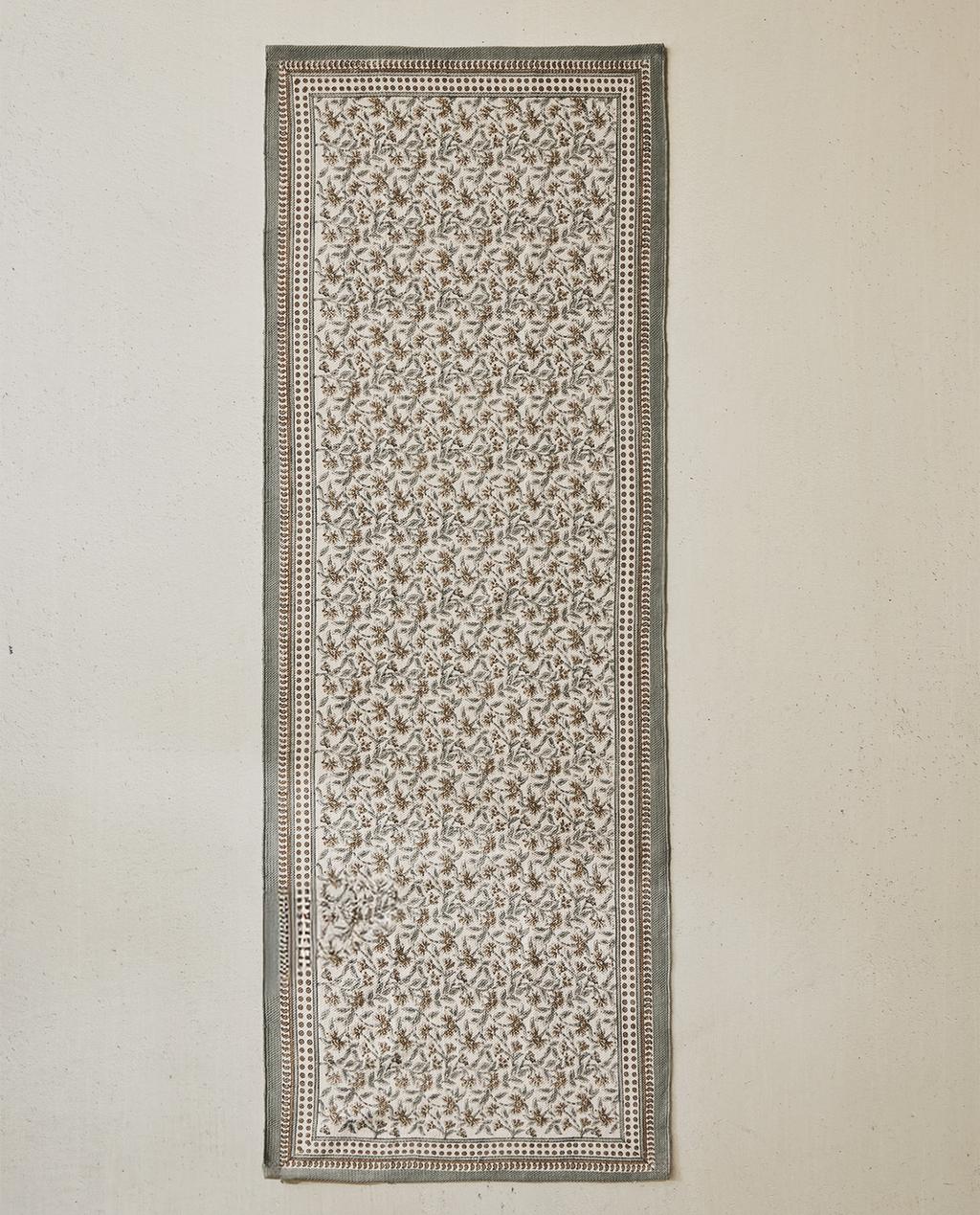 CHODNIK ZE WZOREM BLOCK PRINT W KWIATY