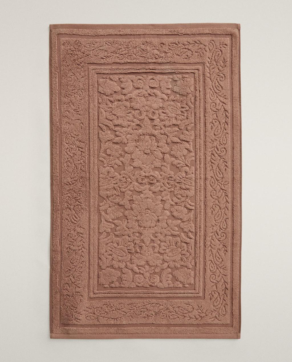 FLORAL JACQUARD BATH MAT