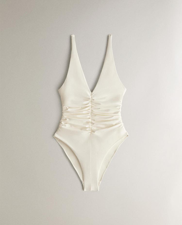 GATHERED BEACH SWIMSUIT