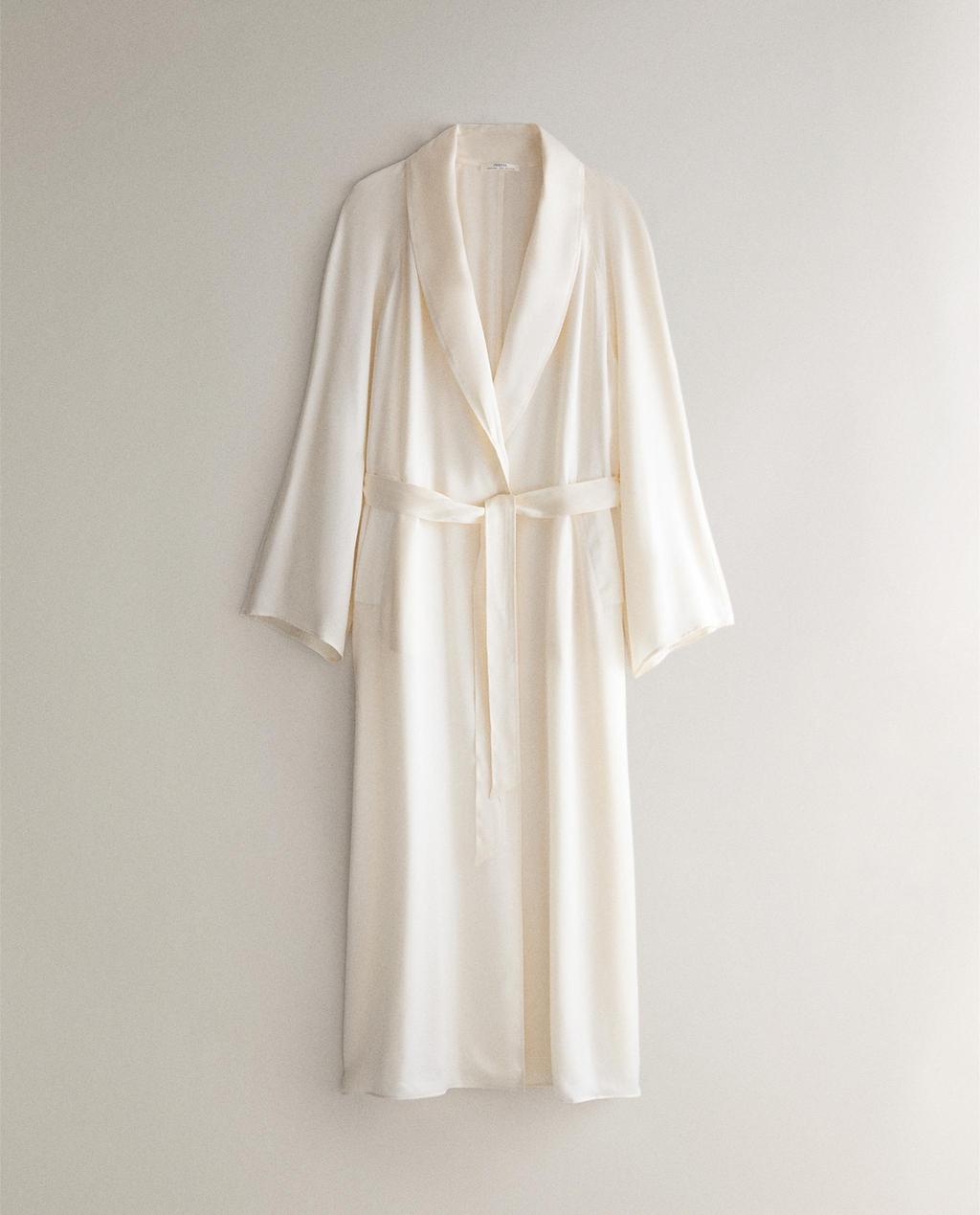 ROBE DE CHAMBRE LONGUE EN SOIE DE MÛRIER