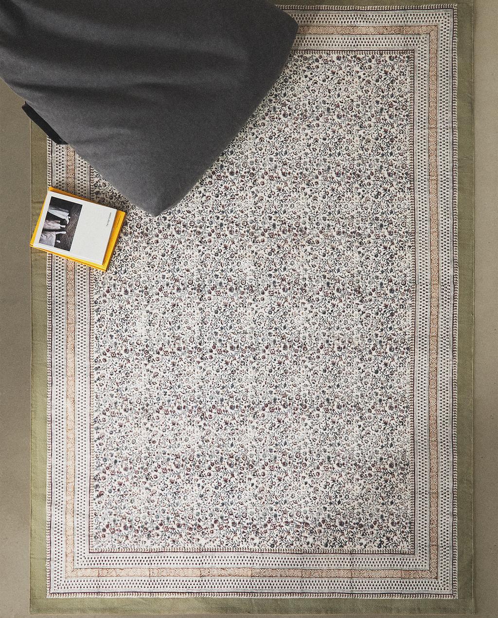 COTTON BLOCK PRINT RUG