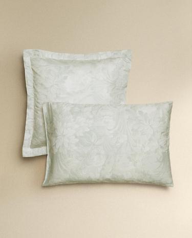 PILLOWCASE WITH FLORAL AND BRANCH PRINT