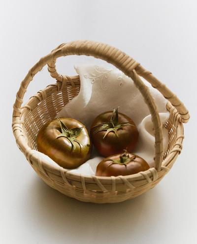DOUBLE HANDLE BAMBOO BASKET