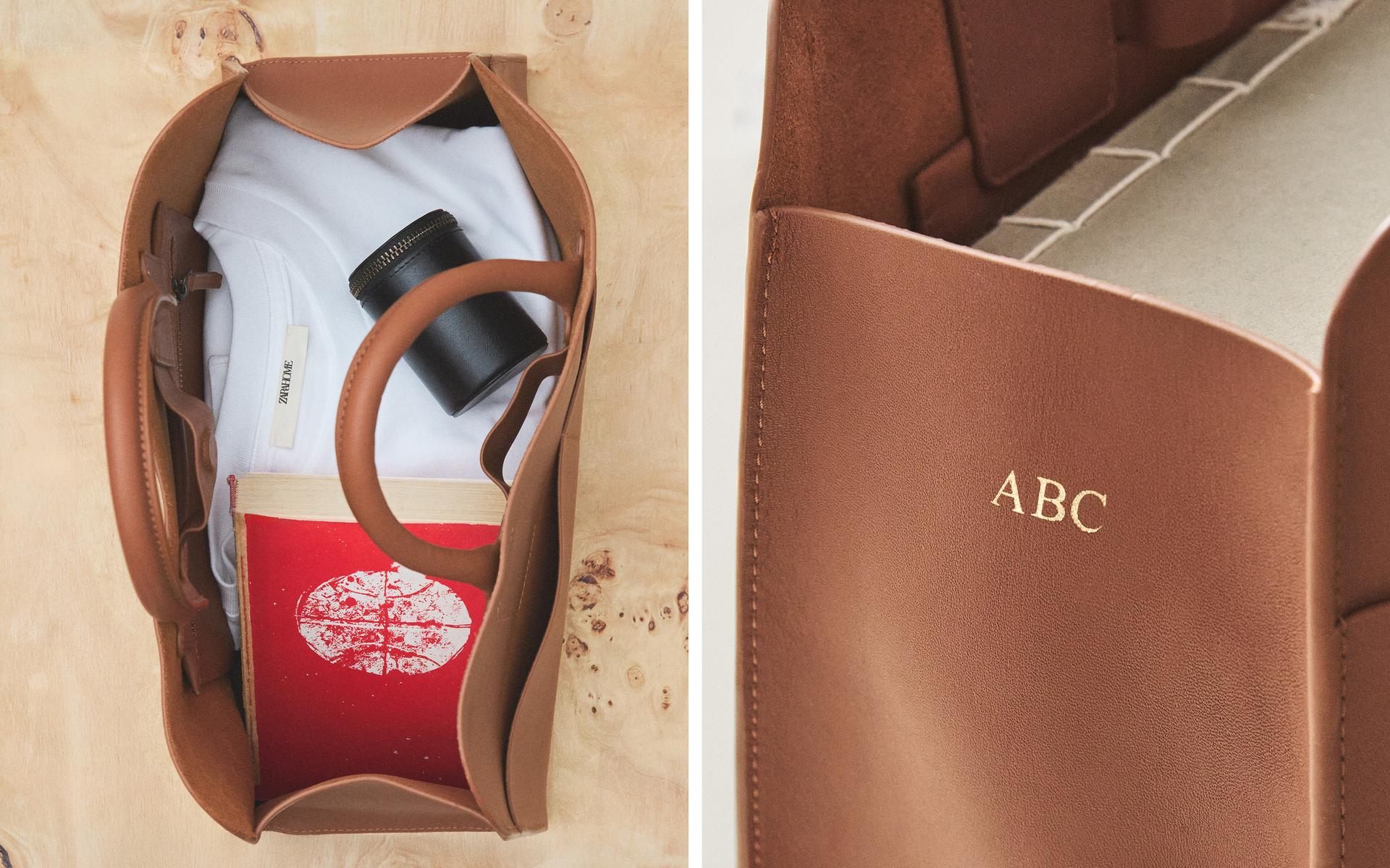 LEATHER MINI TOTE BAG