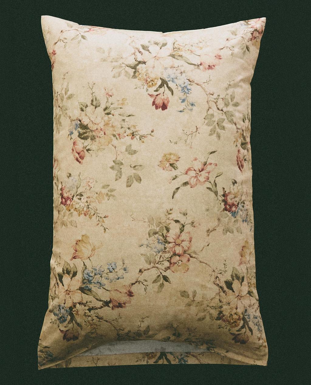FLORAL SATEEN PILLOWCASE (300 THREAD COUNT)