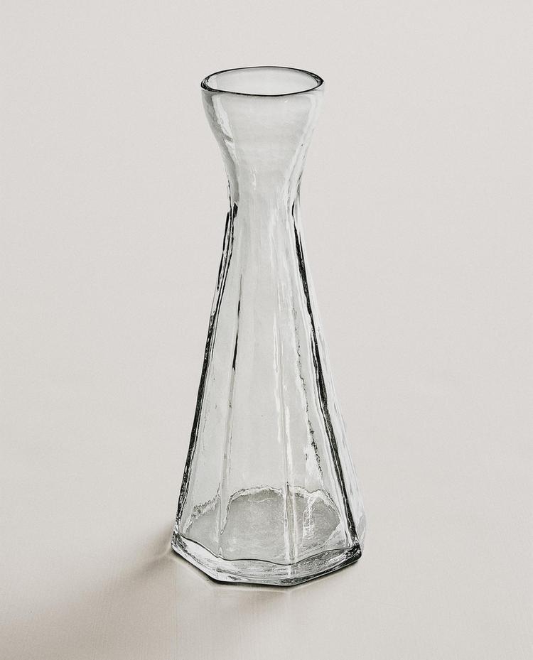 VASO SFACCETTATO IN VETRO STRETTO