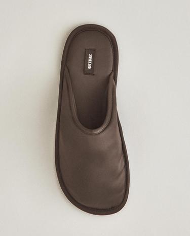 SATEEN MULE SLIPPERS