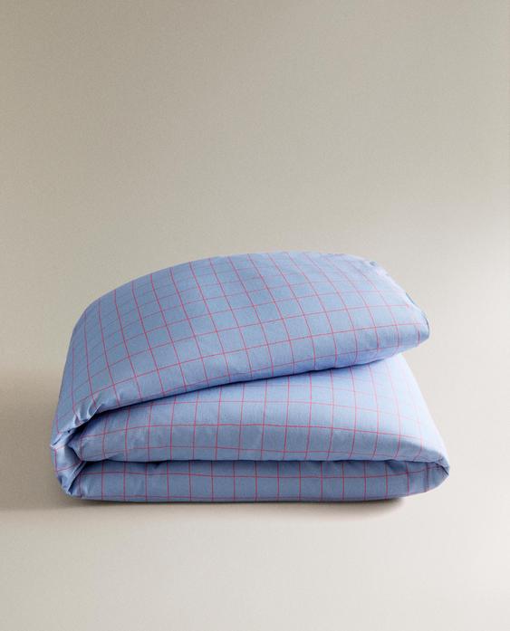 KIDS PLAID DUVET COVER