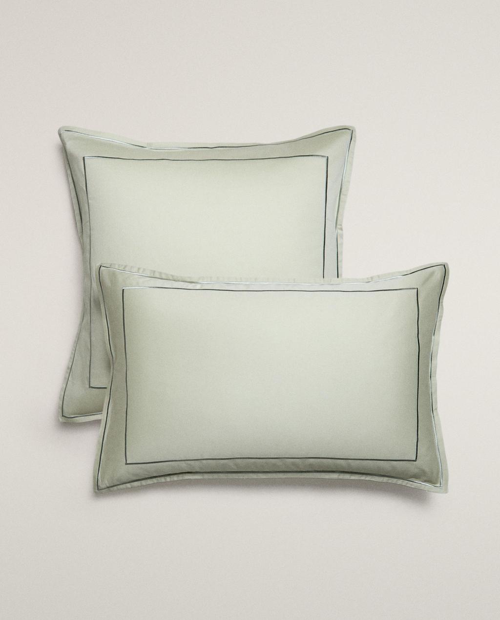 SATEEN PILLOWCASE WITH DOUBLE TRIM