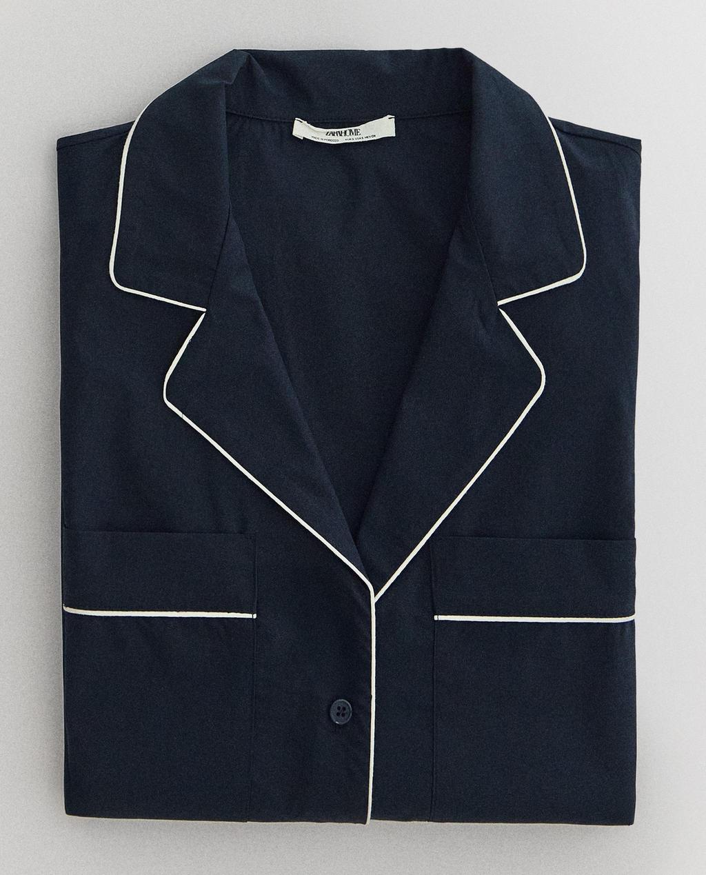 PIPING COTTON SHIRT