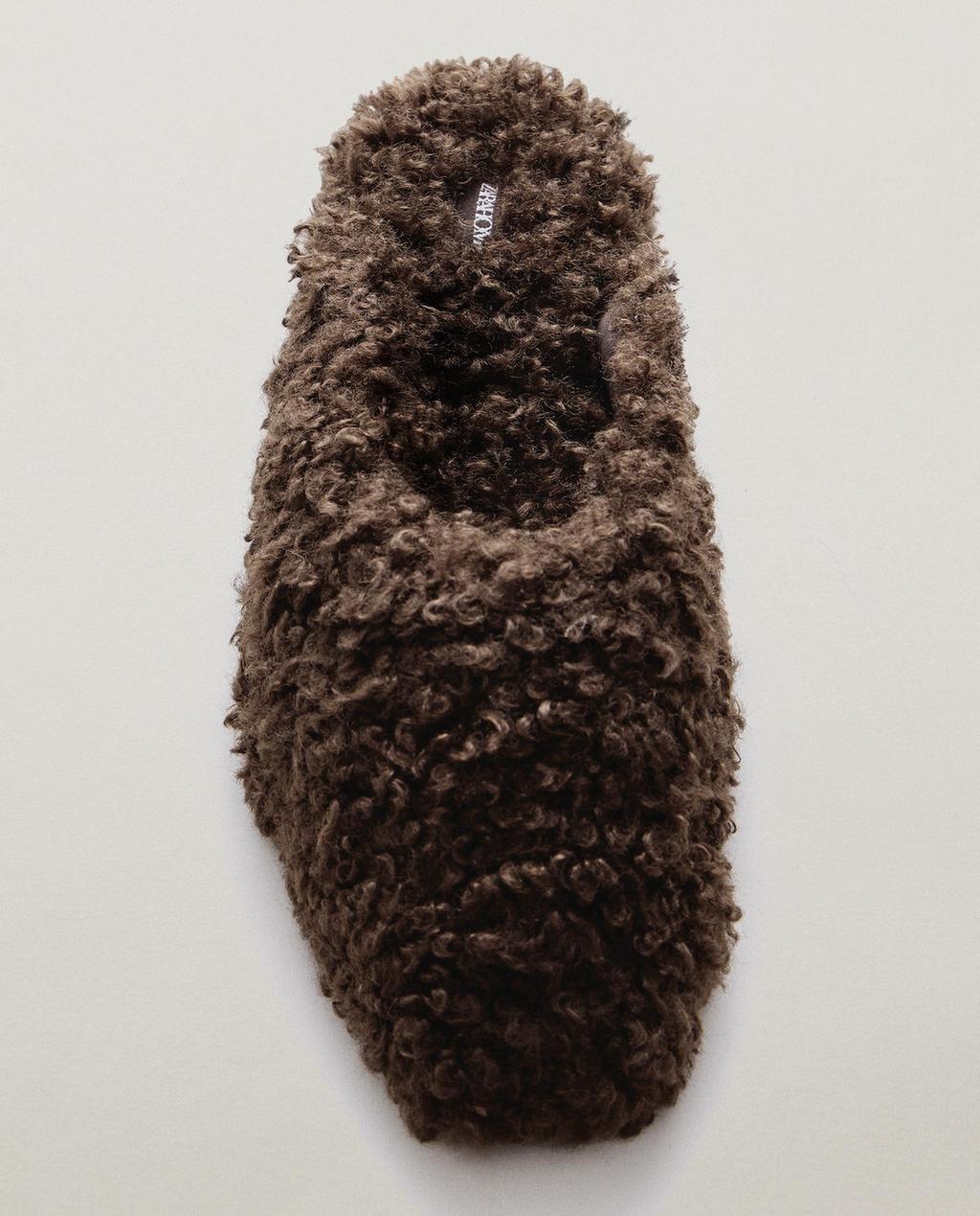 FAUX SHEARLING MULE SLIPPERS