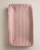 STRIPED LINEN AND COTTON BABY CHANGING MAT COVER