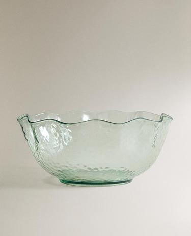 HAMMERED ACRYLIC SALAD BOWL