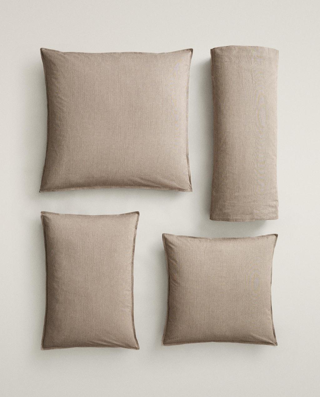 FADED STRIPED COTTON PILLOWCASE