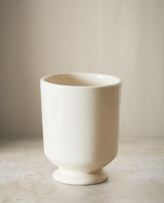 VERRE À DENTS CÉRAMIQUE CRÈME
