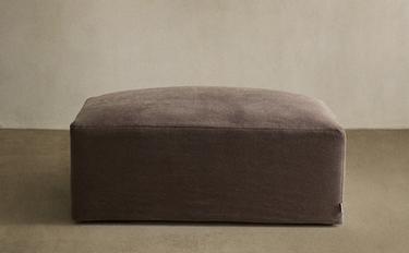 POUF AUS WASHED-LOOK LEINEN
