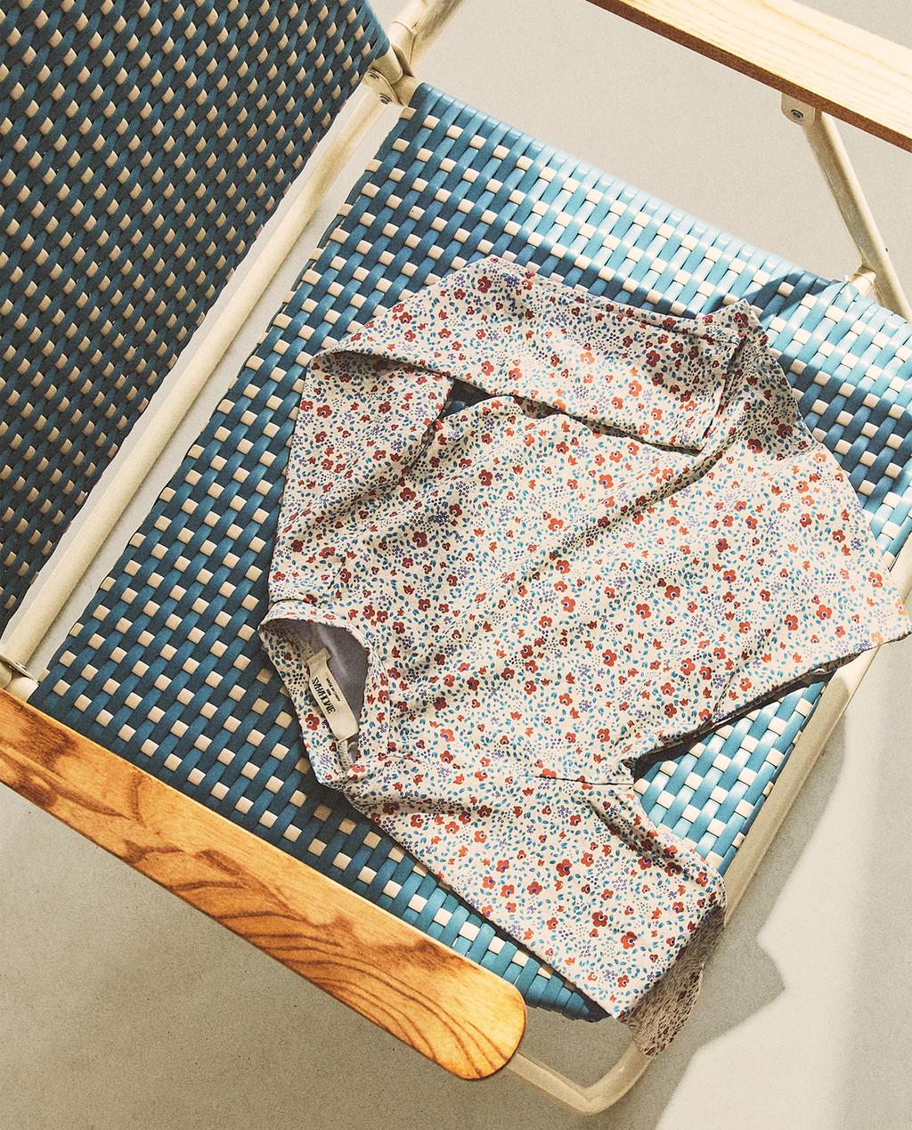 T-SHIRT ENFANT PLAGE FLEURS