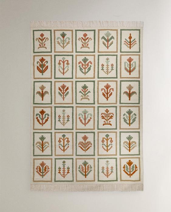 FLORAL WOOL RUG
