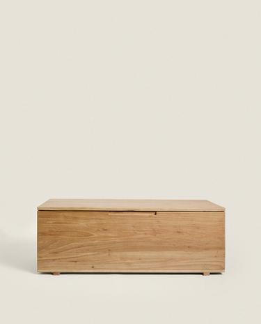 ELM WOOD STORAGE BENCH